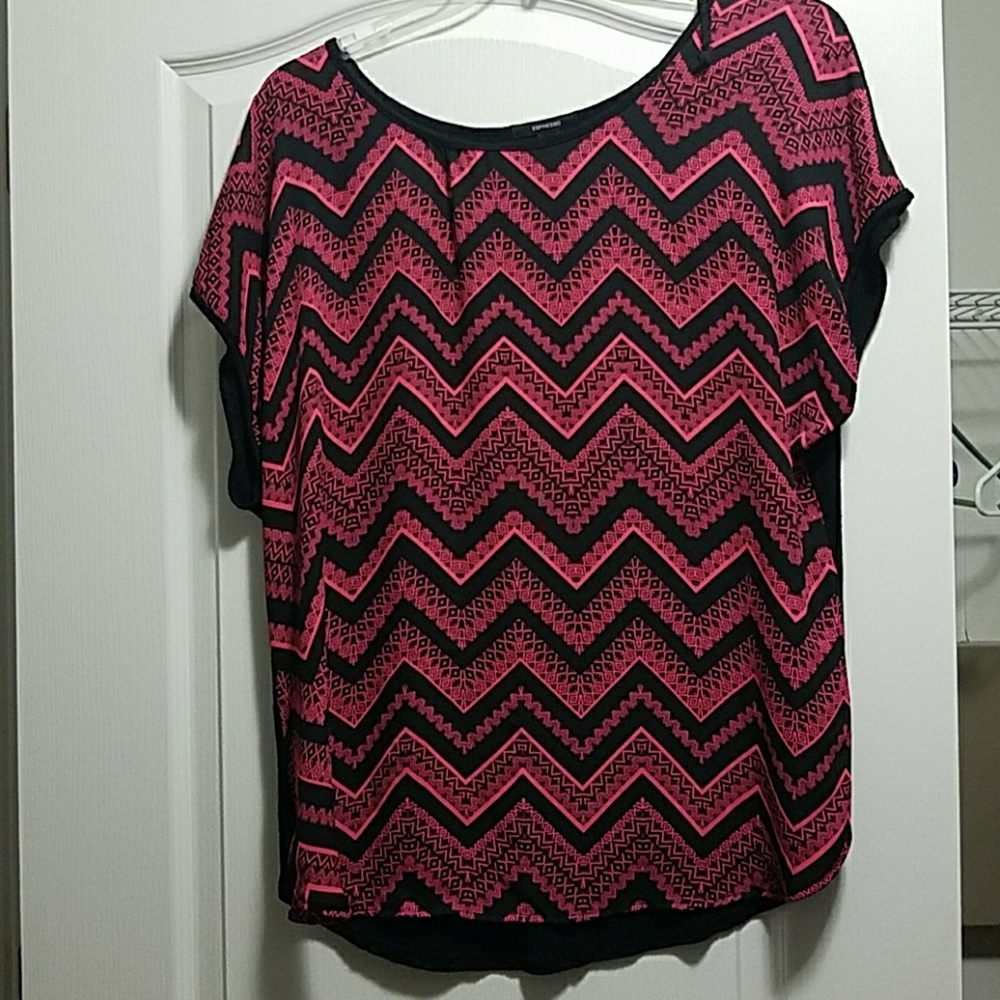 Pink chevron top